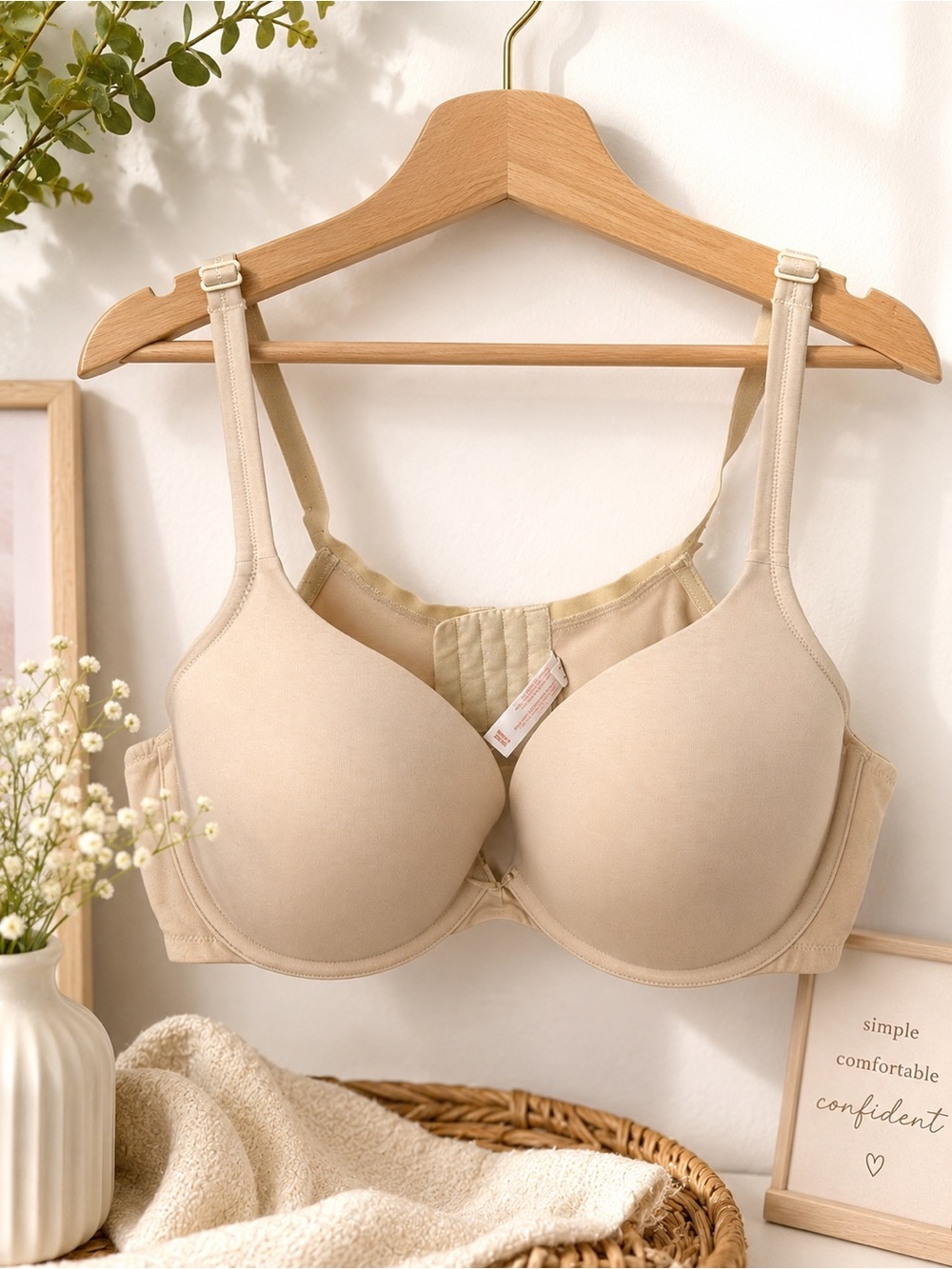 Cacique Boost Plunge 46C nude bra